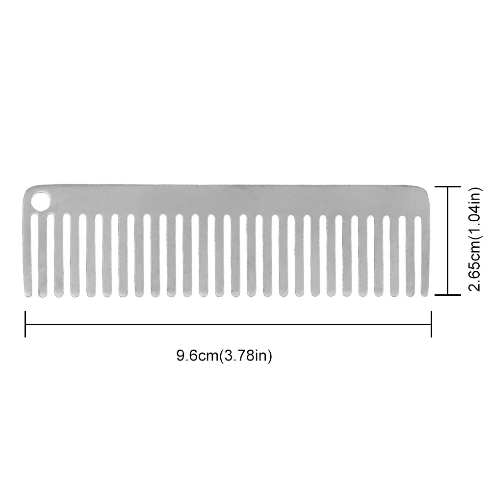 Titanium Comb Anti-Static Pocket Titanium Comb Heat-Resistant Outdoor Hair Comb Small Lightweight Comb for Outdoor Use
