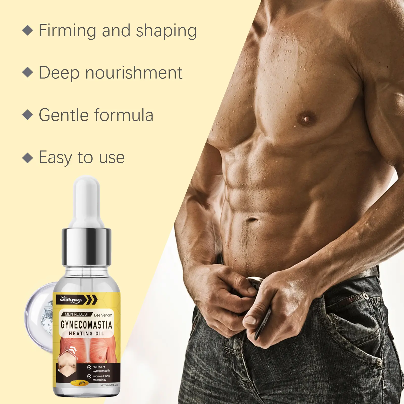 SOUTH MOON Bee VenomGynecomastia Heating Oil