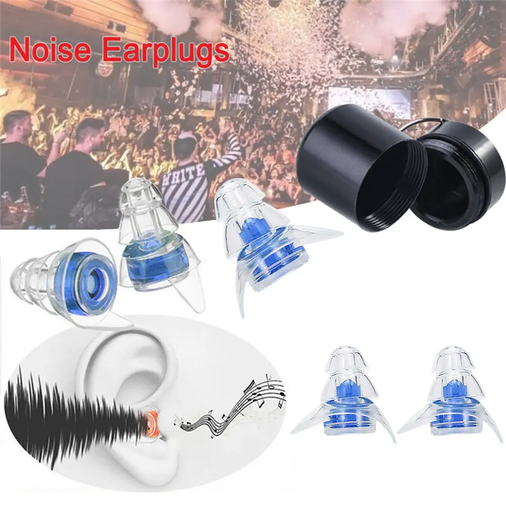 1 Pair Silicone Ear Plugs Noise Reduction Soft Ear Plug Reusable Sound Insulation Earplug for Sleeping Study Concert Hearing
