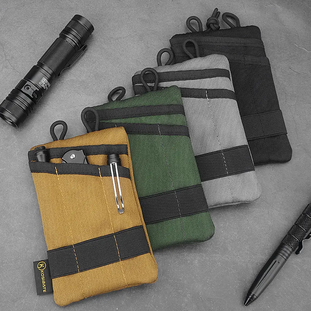 Outdoor EDC Molle Pouch Wallet Waterproof Portable Travel Zipper Waist Bag for Camping Hiking Hunting EDC Pouch