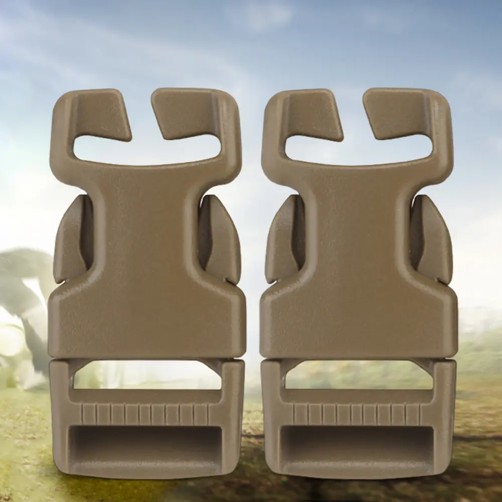 WST 2pcs Webbing Buckle Clip Modular Attachment Surface Mount Airsoft Vest Buckles Detachable for Hunting Belt Bag Outdoor Tools