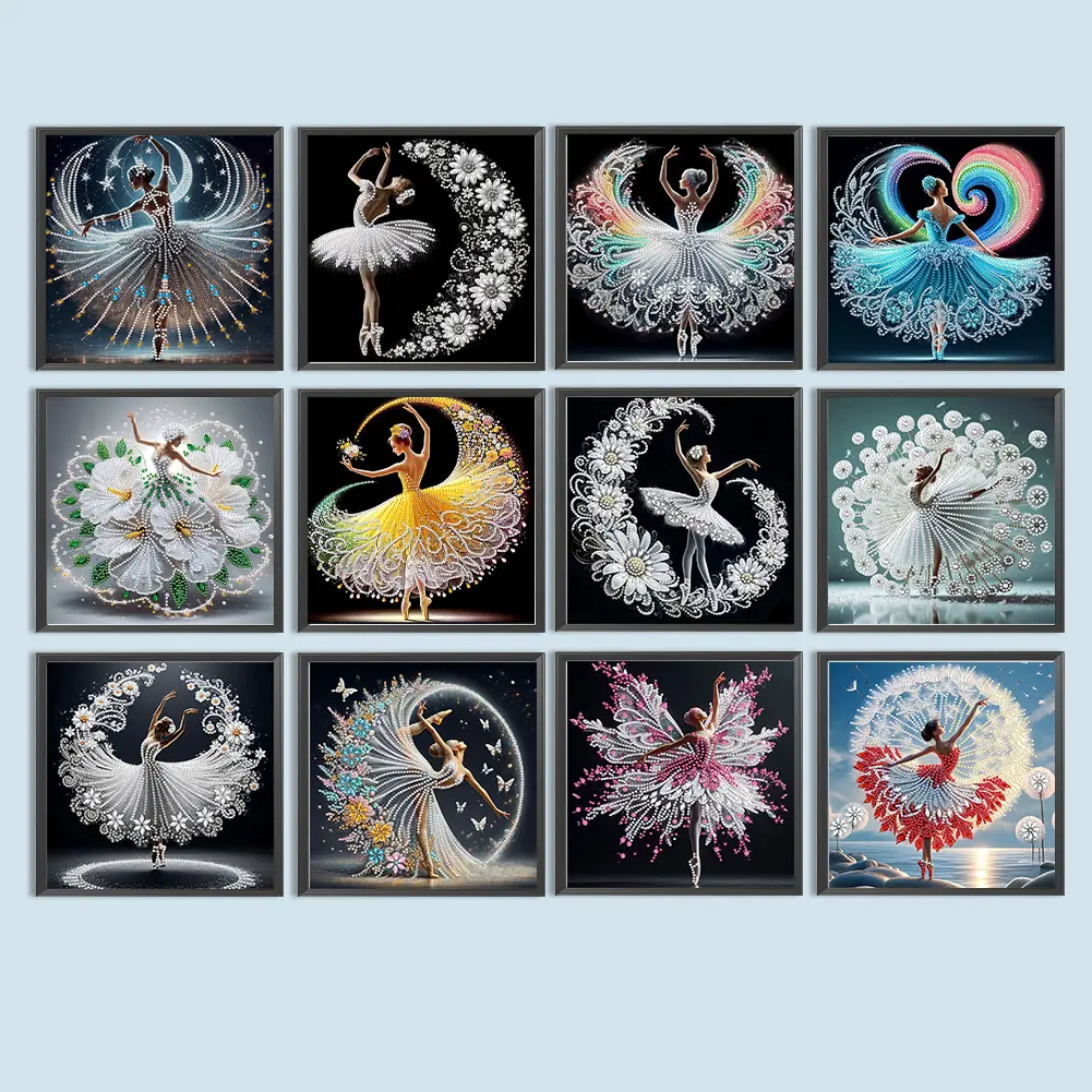 5D DIY Partial Special Shaped Drill Diamond Painting Kit Girl Decoration 30x30cm