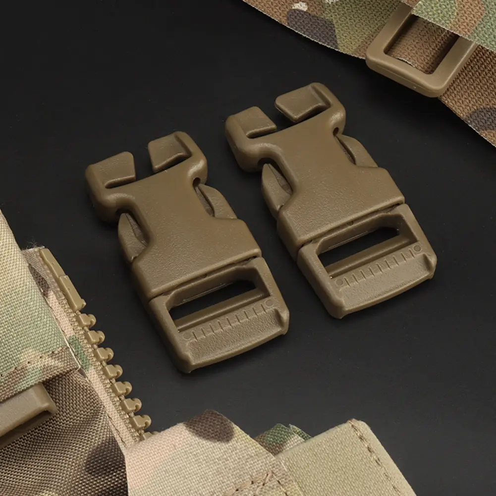 WST 2pcs Webbing Buckle Clip Modular Attachment Surface Mount Airsoft Vest Buckles Detachable for Hunting Belt Bag Outdoor Tools