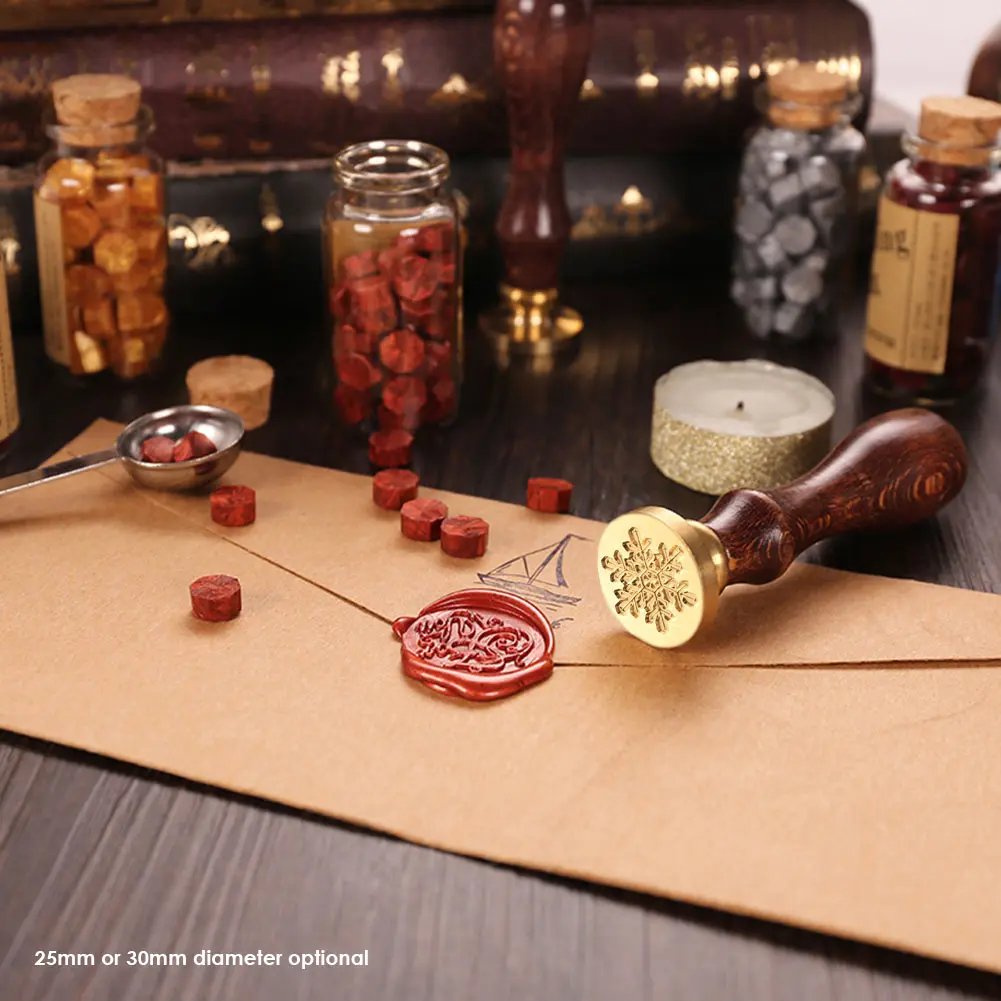 DIY Carving Blank Sealing Wax Stamp Metal Wood Handle Antique Sealing Wax Stamp