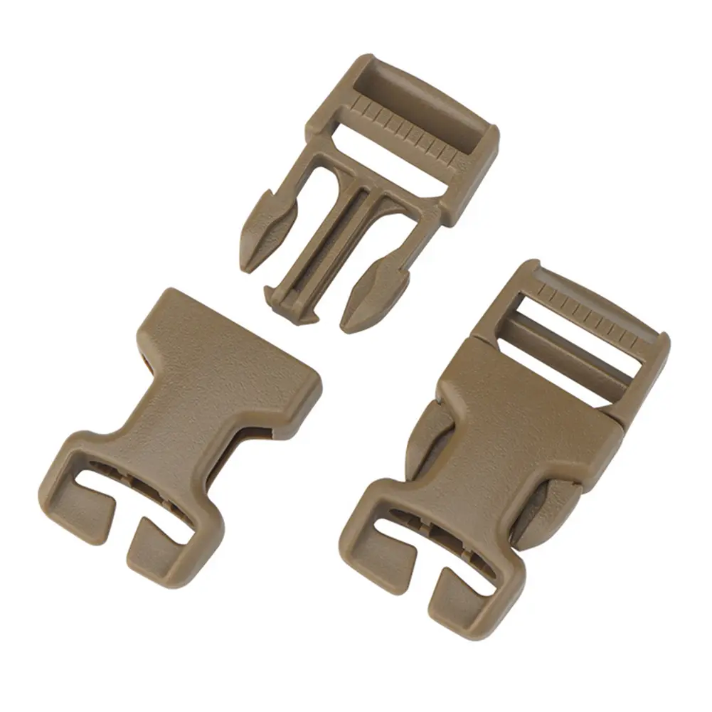 WST 2pcs Webbing Buckle Clip Modular Attachment Surface Mount Airsoft Vest Buckles Detachable for Hunting Belt Bag Outdoor Tools
