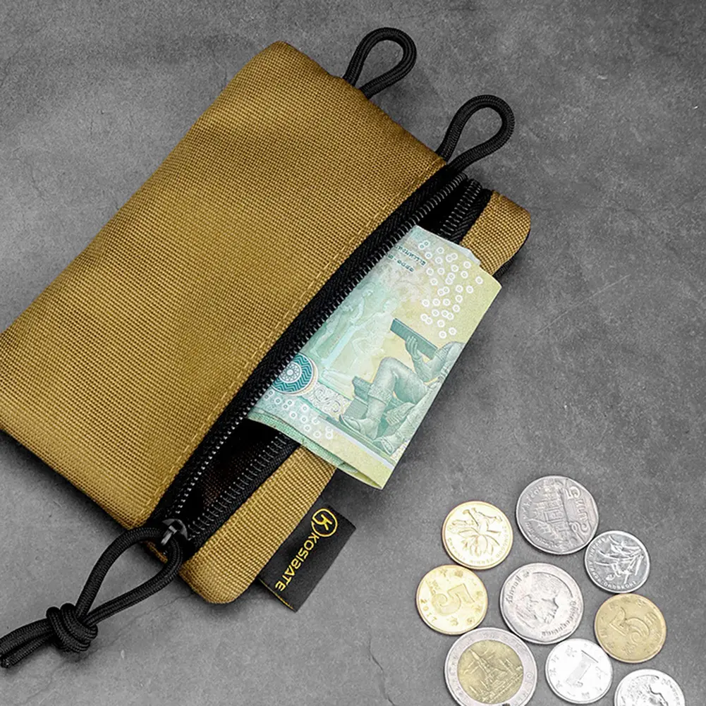 Outdoor EDC Molle Pouch Wallet Waterproof Portable Travel Zipper Waist Bag for Camping Hiking Hunting EDC Pouch