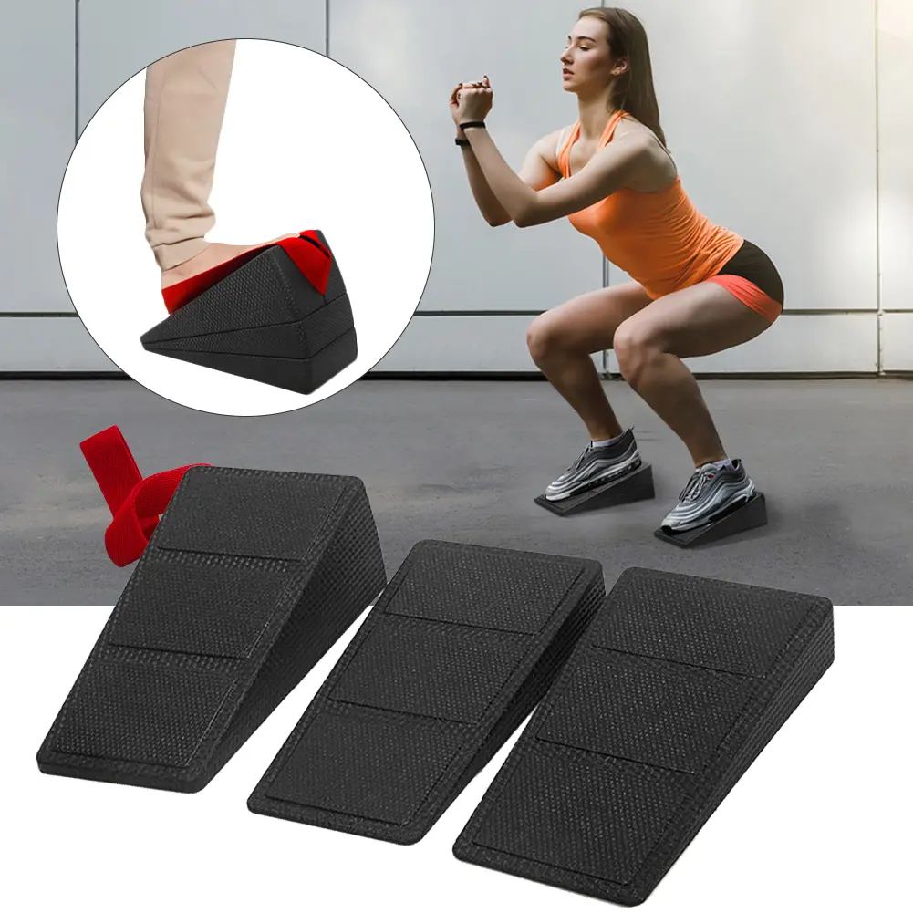 3Pcs Squat Wedge Block Calf Stretcher Multi-Functional Calf Raise Block Foot and Calf Stretching Incline Wedge for Home Gym