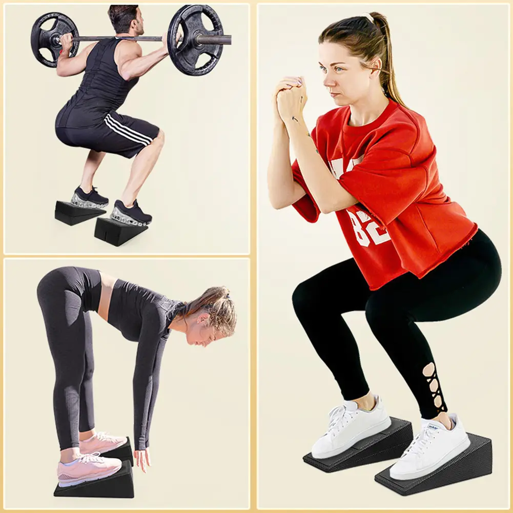 3Pcs Squat Wedge Block Calf Stretcher Multi-Functional Calf Raise Block Foot and Calf Stretching Incline Wedge for Home Gym