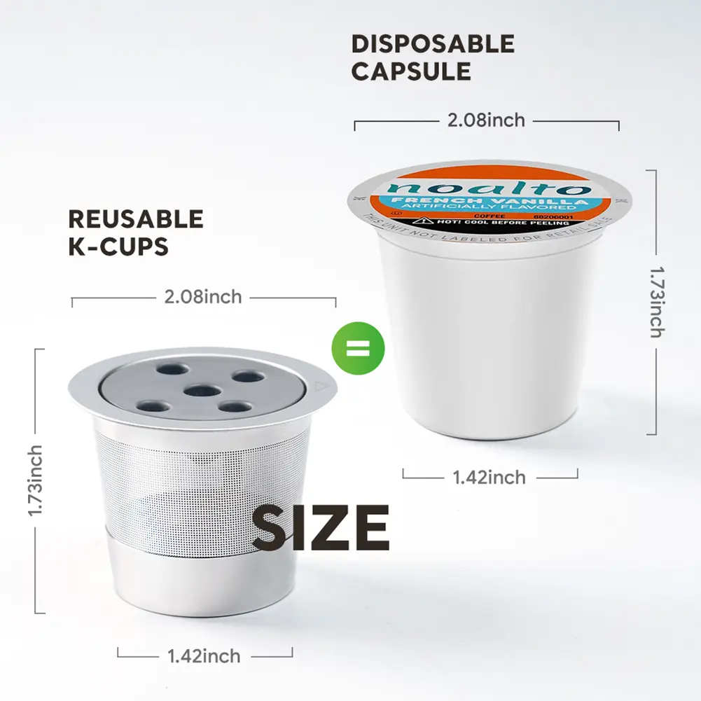 Metal Coffee Filter Cup Reusable Coffee Filter Basket Coffee Makers Coffee Machine Strainer Refillable for Keurig K-supreme Plus