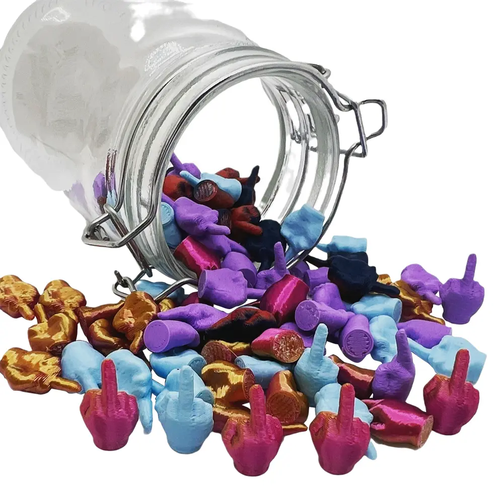 Jar of Middle Fingers To Give 3D Printed Middle Fingers In A Jar Funny Middle Finger Jar Unique Home Decor and Novelty Gift