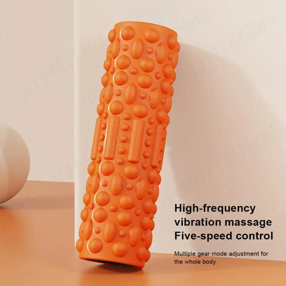 Foam Rollers Electric Vibrating Foam Roller Exercise Roller Rechargeable Muscle Roller 5 Modes Tissue Massager for Yoga Pilates