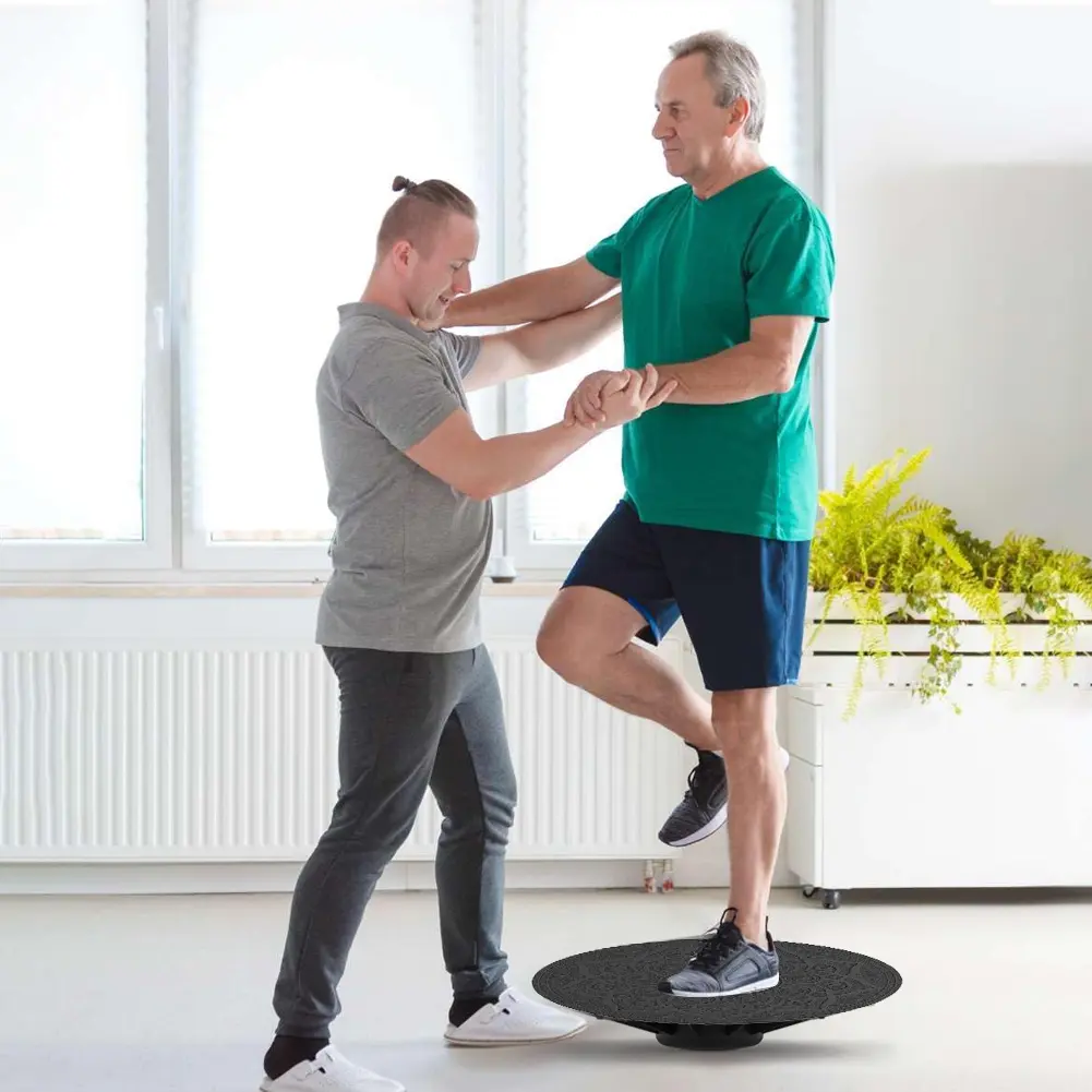 Wobble Balance Board Yoga Swing Balance Board Non-slip Balance Exerciser Portable Stability Board for Full Body Exercise