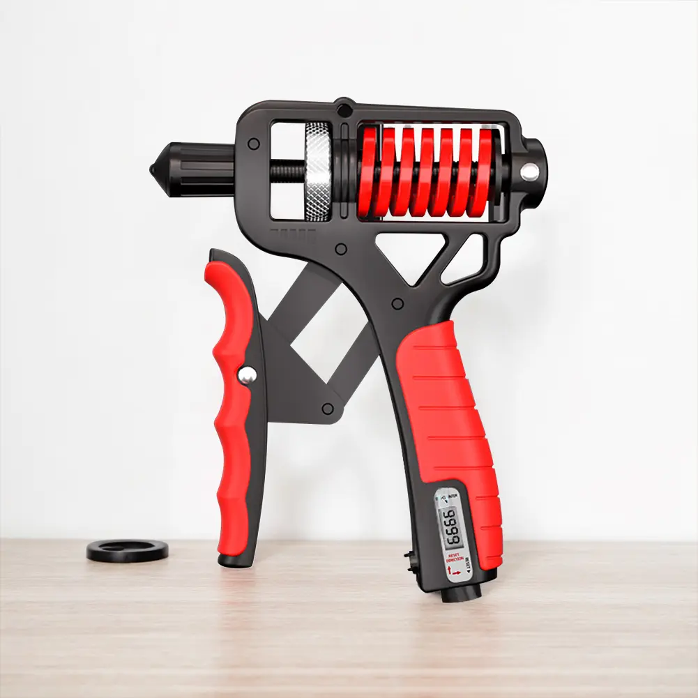Hand Grip Strengthener Finger Expander 5-165Kg Adjustable Arm Wrist Forearm Trainer with Counter Anti Slip for Gym Fitness