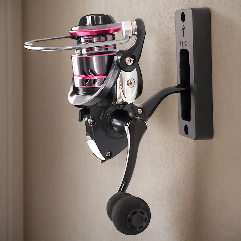 Fishing Reel Holder Storage Rack Wall Mounted Reel Display Stand Spinning Reel Organizers Holder for Home Garage Shop