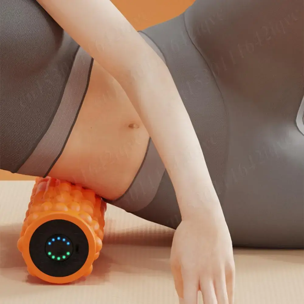 Foam Rollers Electric Vibrating Foam Roller Exercise Roller Rechargeable Muscle Roller 5 Modes Tissue Massager for Yoga Pilates