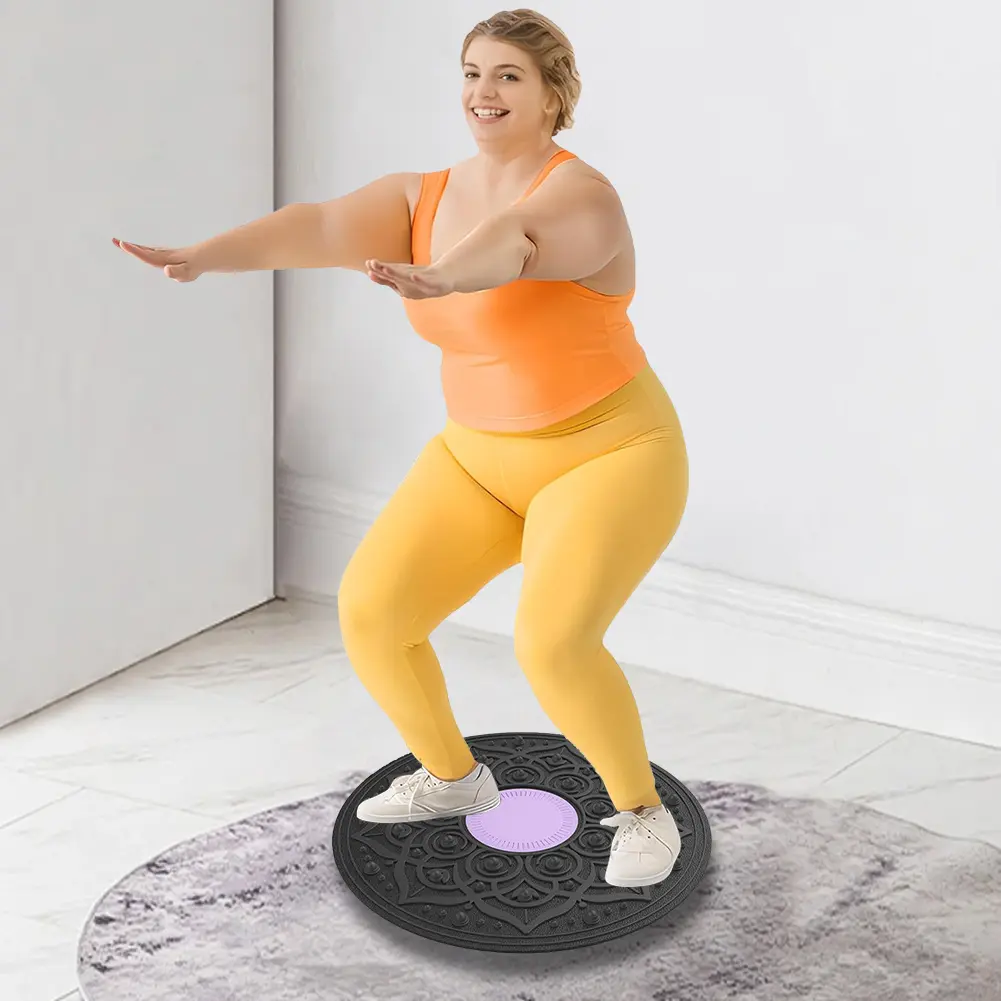 Wobble Balance Board Yoga Swing Balance Board Non-slip Balance Exerciser Portable Stability Board for Full Body Exercise