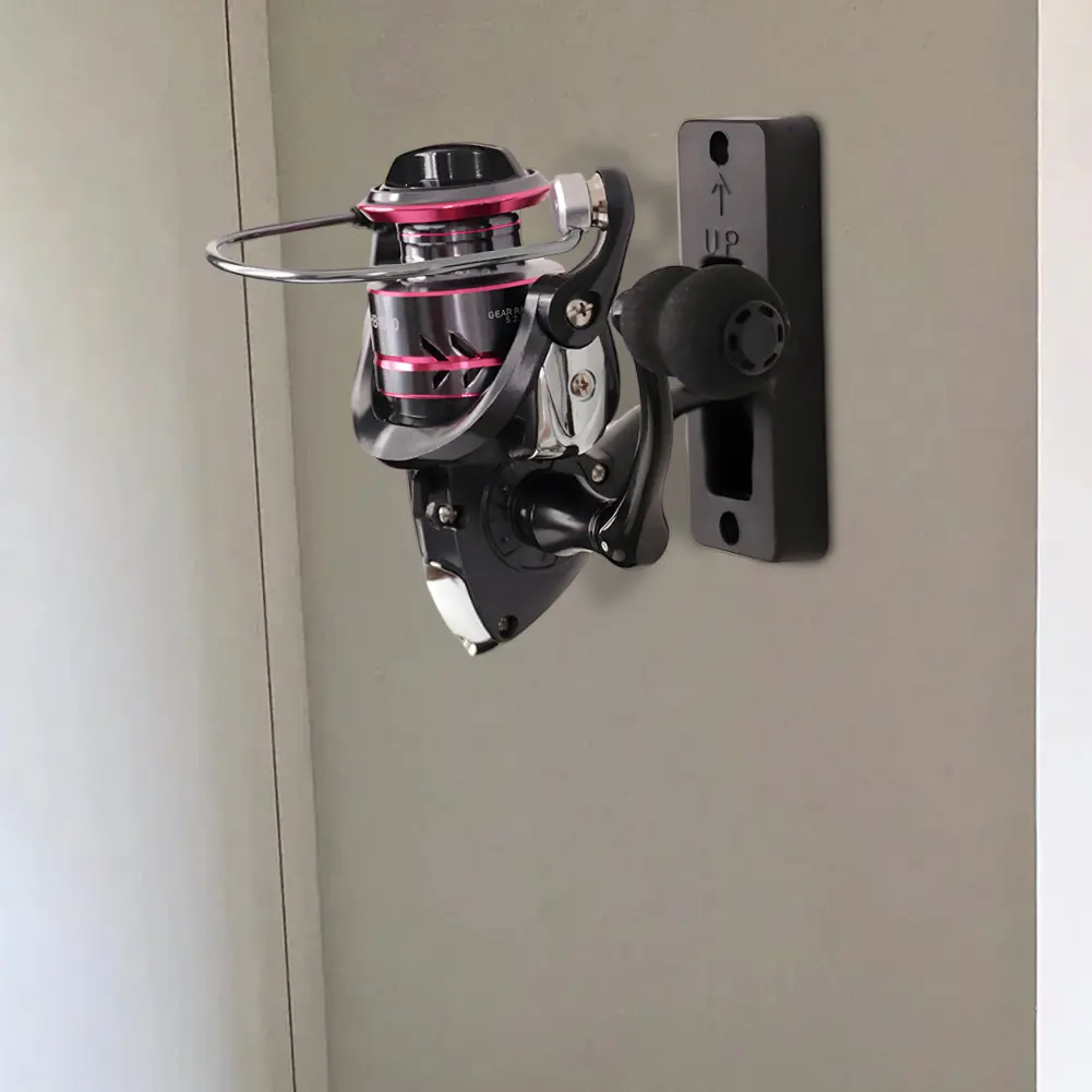 Fishing Reel Holder Storage Rack Wall Mounted Reel Display Stand Spinning Reel Organizers Holder for Home Garage Shop