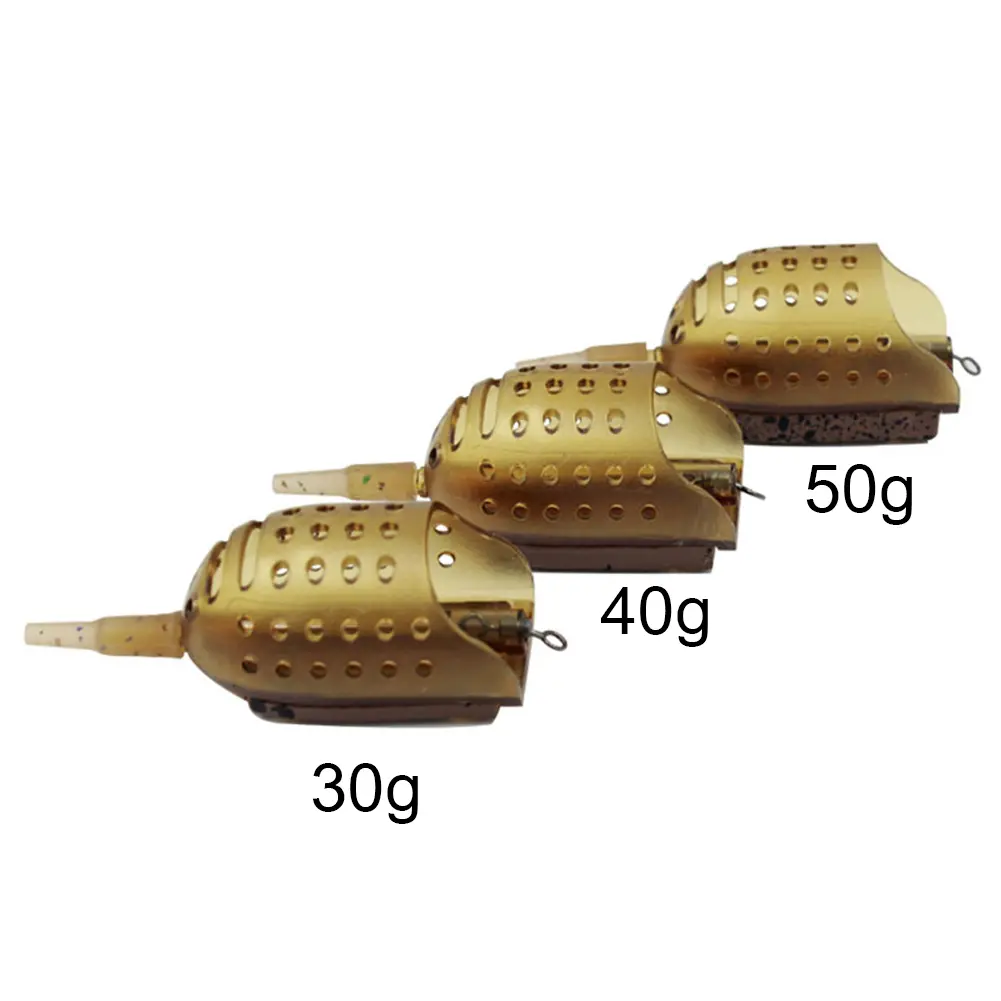 Carp Fishing Bait Feeder Cage 30g/40g/50g Sinker Trap Fishing Bait Basket Holder
