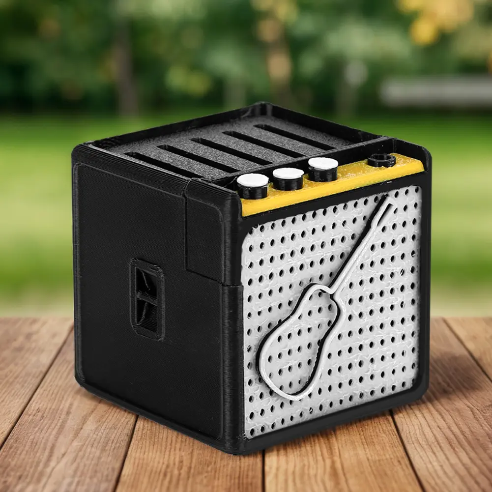 Amp Speaker Guitar Pick Holder Box Organizer 3D Printed Plectrum Storage Box Plectrum Holder for Musicians and Guitar Players