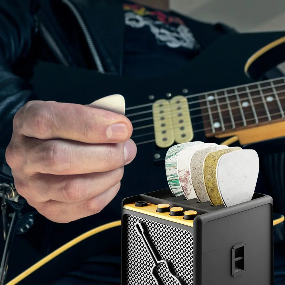 Amp Speaker Guitar Pick Holder Box Organizer 3D Printed Plectrum Storage Box Plectrum Holder for Musicians and Guitar Players