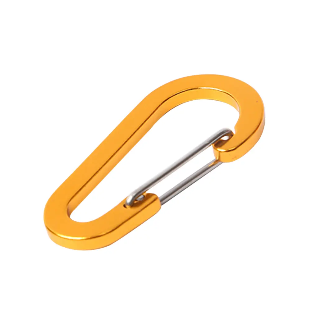 6Pcs Camping Mountaineering Buckle D Shape Carabiner Spring Snap Clip Multifunctional Fishing Climbing Acessories