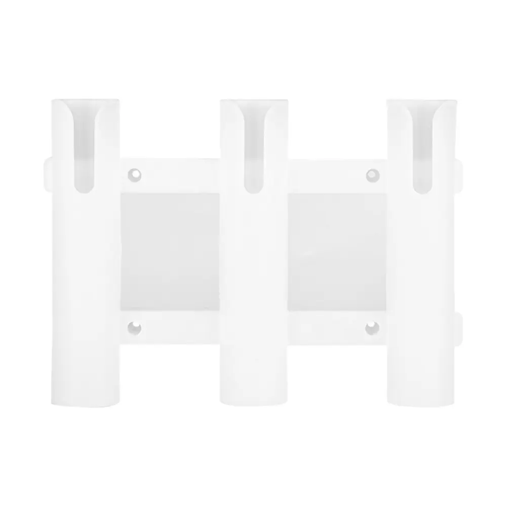 3 Tubes Link Fishing Rod Holder Bracket Fishing Pole Holder Plastic Fishing Rod Racks for Boat Garage Storage