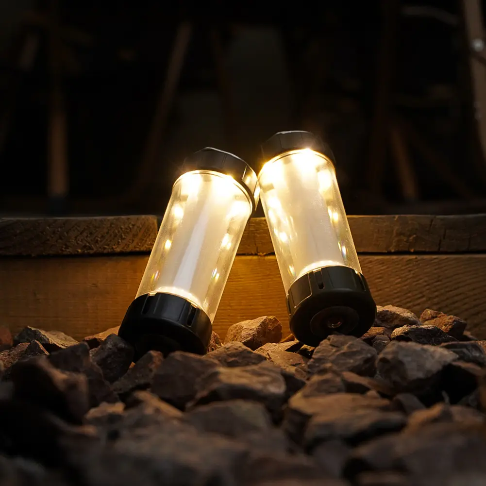 Type-C Rechargeable 200LM Atmosphere Light 3000mAh Outdoor Tent Lamp Tripod Lampshade Hook Camping Lantern Accessories