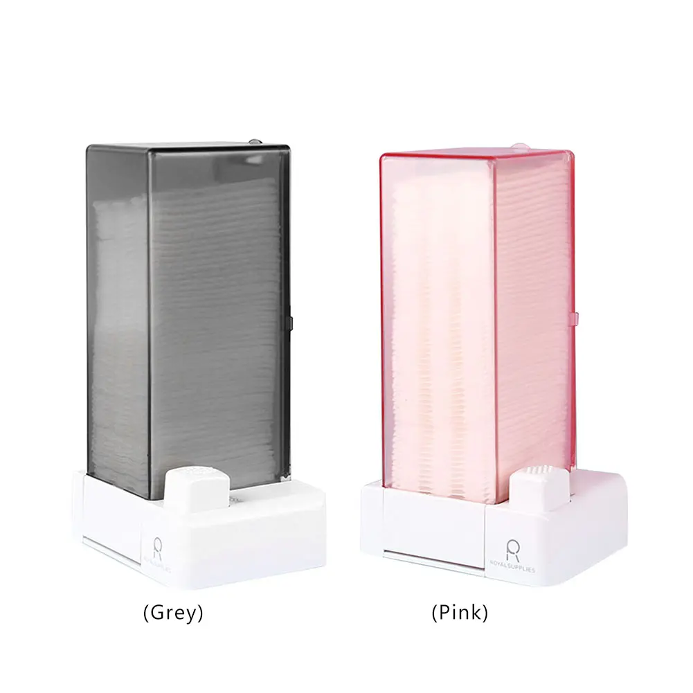 Automatic Cotton Pad Dispenser Press Type Cotton Pad Holder Cosmetic Makeup Cotton Pads Organizer for Vanity Storage & Organizer