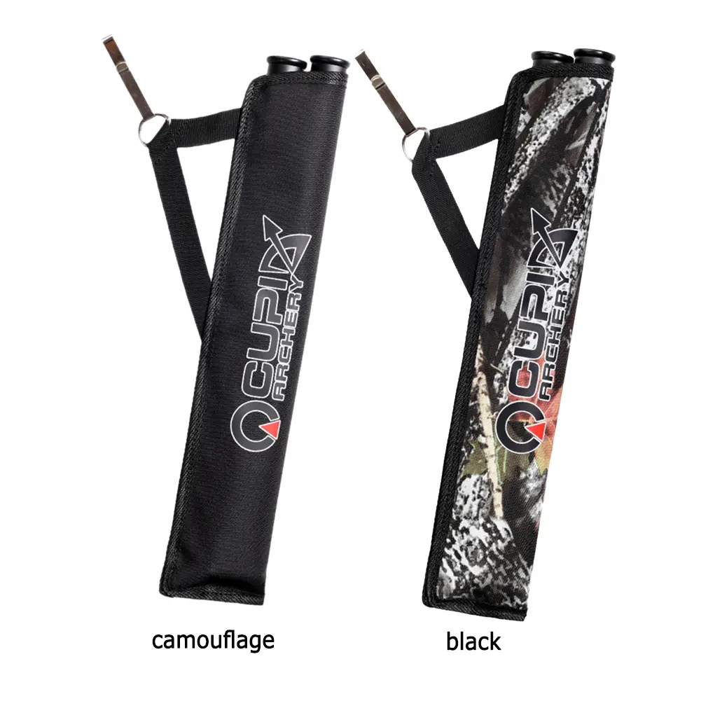 Double Tube Arrow Quiver Bags Portable Waist Hanging Archery Arrows Holder Pouch