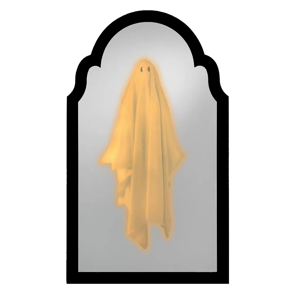 Terror Ghost Mirror NightLight Cute Halloween Home Accessories Spooky Haunted Mirrors Hologram Ghost Prank Decor 35*20cm/50*24cm