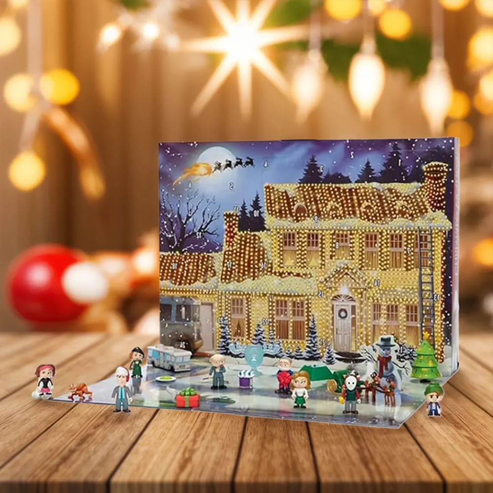2024 Christmas Gnome Advent Calendar Classic Movie 24 Day Christmas Advent Calendar 24 Days of Fun Collectible Surprise Figures