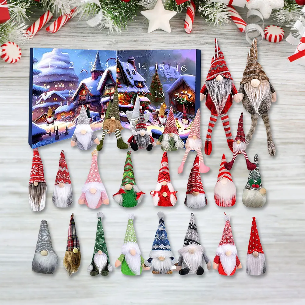 2024 Christmas Gnome Holidays Advent Calendar Gnome Dolls Christmas Advent Calendar Christmas Countdown Calendar for Kids Adults