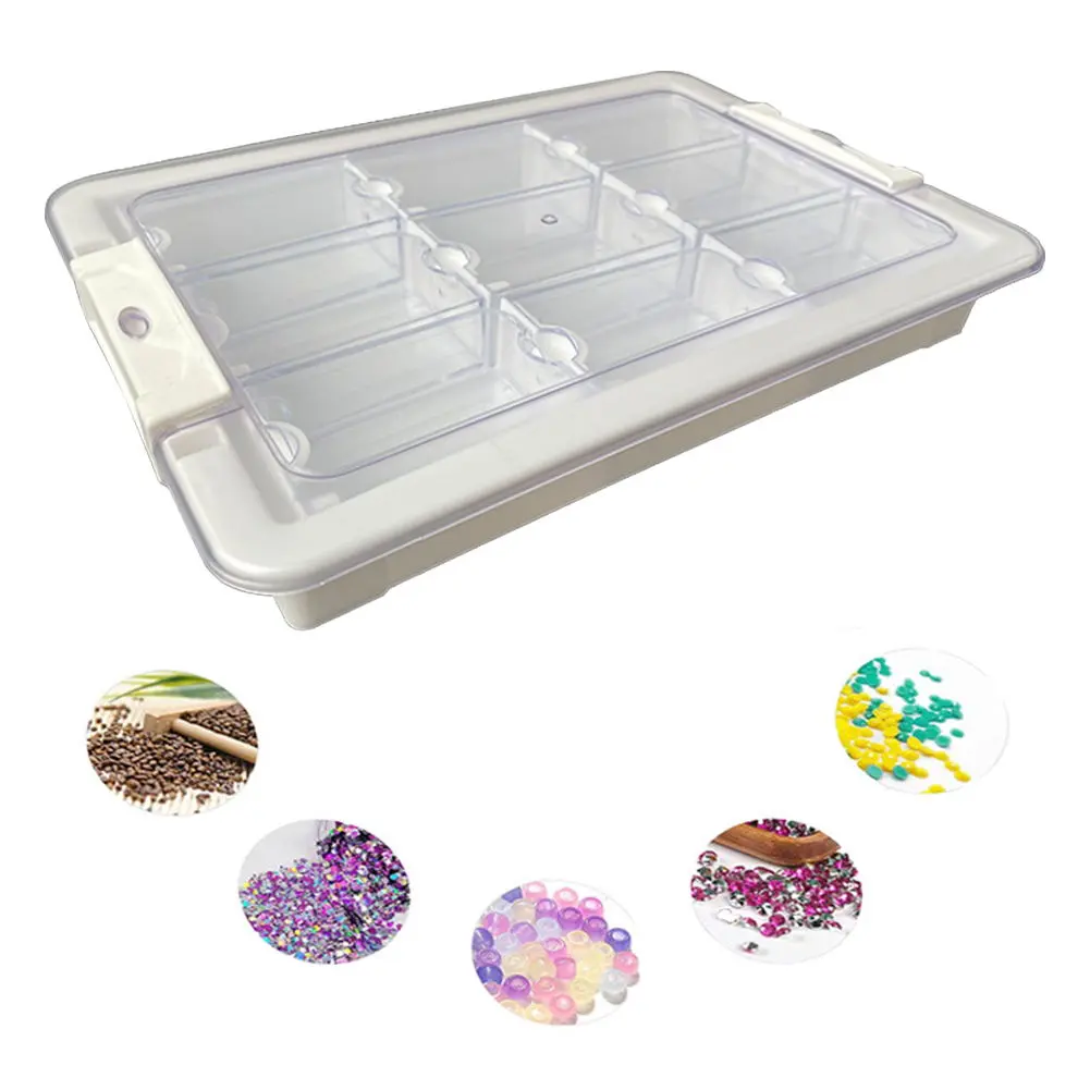 9/15/21/24/26/39 Grids Diamond Art Portable Bead Storage Organizer Bead Organizers and Storage Diamond Painting Embroidery Box