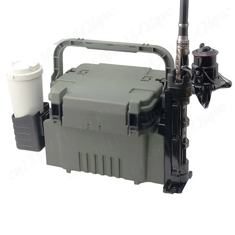 Portable Fishing Box Rod Barrel Holder Fishing Box Rod Stand Detachable Fishing Pole Tube Stand Adjustable Pole Accessories