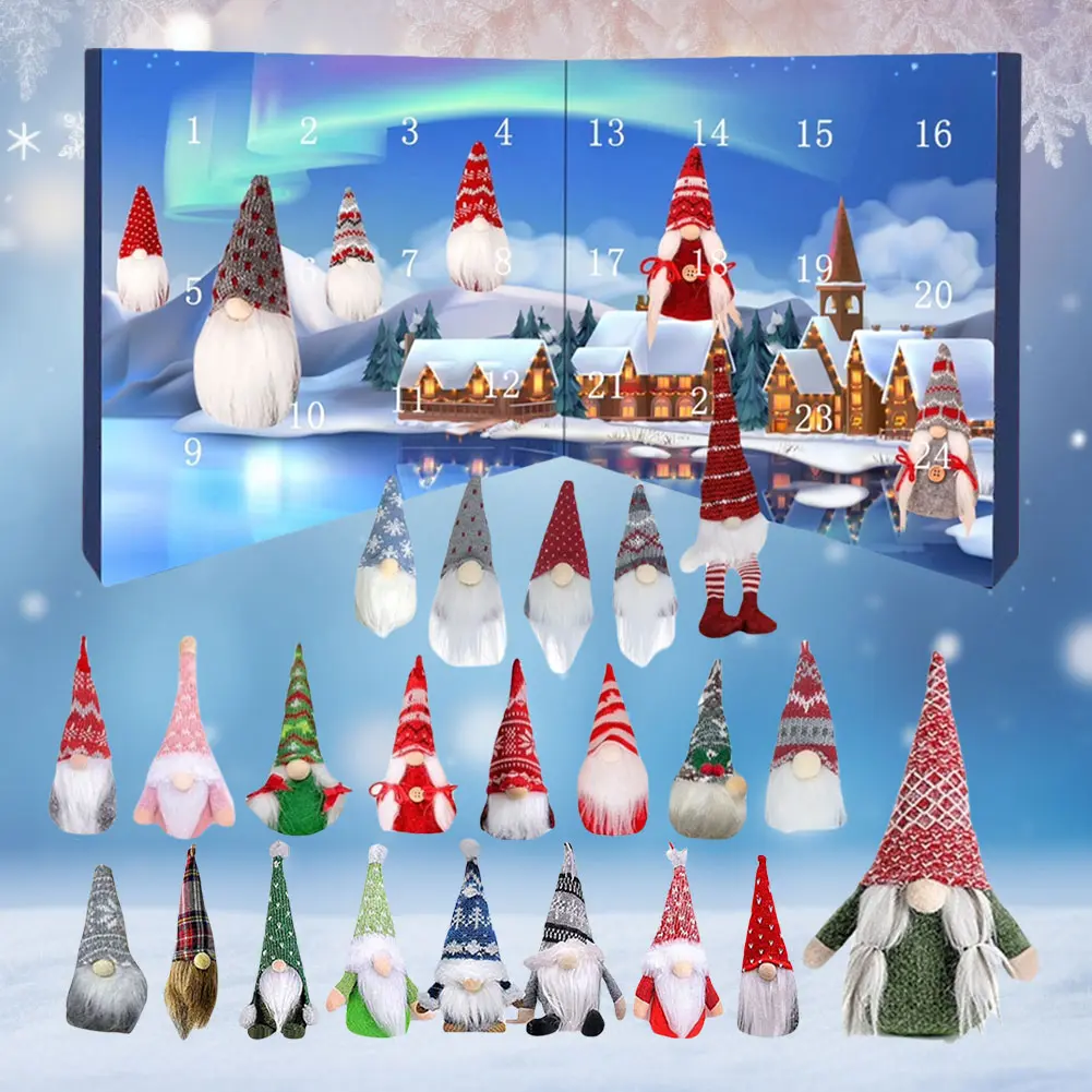 2024 Christmas Gnome Holidays Advent Calendar Gnome Dolls Christmas Advent Calendar Christmas Countdown Calendar for Kids Adults