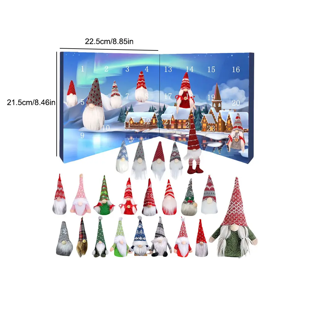 2024 Christmas Gnome Holidays Advent Calendar Gnome Dolls Christmas Advent Calendar Christmas Countdown Calendar for Kids Adults