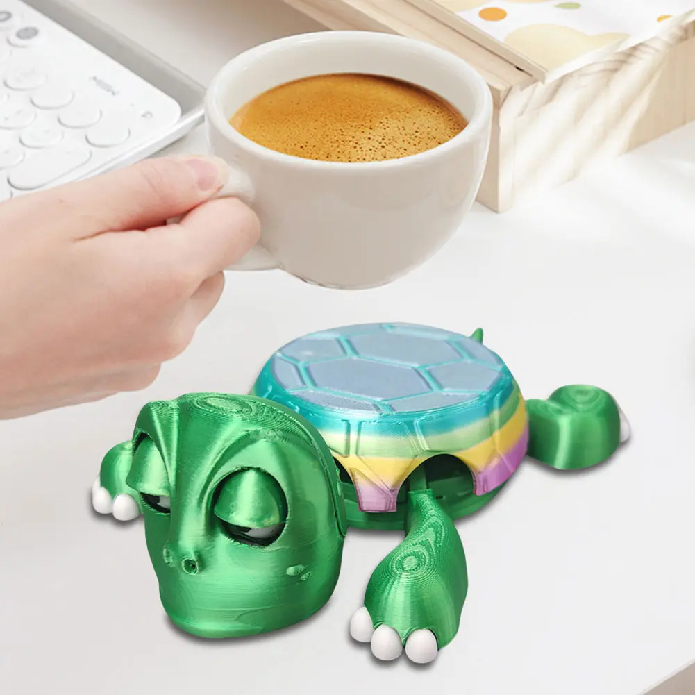 3D Printed Turtle Coaster Tea Coffee Mug Drinks Holder Decorative Cup Mat Creative Hot Pad Home Decor