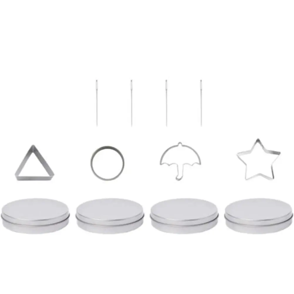 12 PCS Candy Mold Biscuit Mold Stainless Steel Sugar Cookie Mold Candy Maker Dalgona Candy Umbrella Star Triangle Sugar Mould