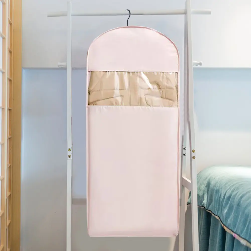 Clothes Dust Cover Garment Bag with Self Compression Zipper Dust Bag Household Jackets Down Coat Suit Cover Hanging Clothes Bag