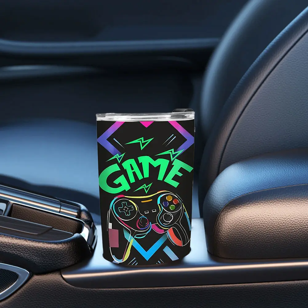 20oz Stainless Steel Gamer Tumbler Cup with Lid Travel Mug Insulated Coffee Cup for Teen Boy Son Dad Birthday Christmas Present
