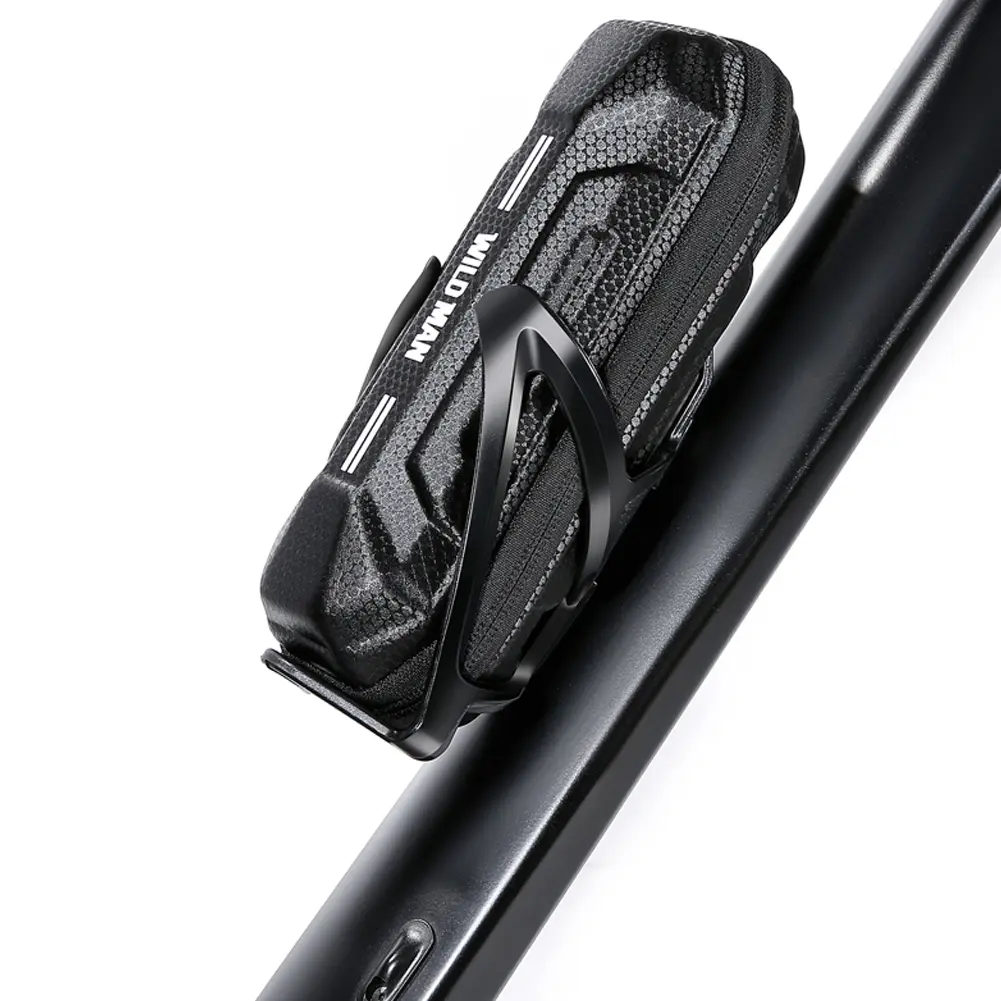WILD MAN Water Bottle Bracket Storage Bag Shock Absorption Bike Kettle Rack Hard Shell Tools Package Easy Installation