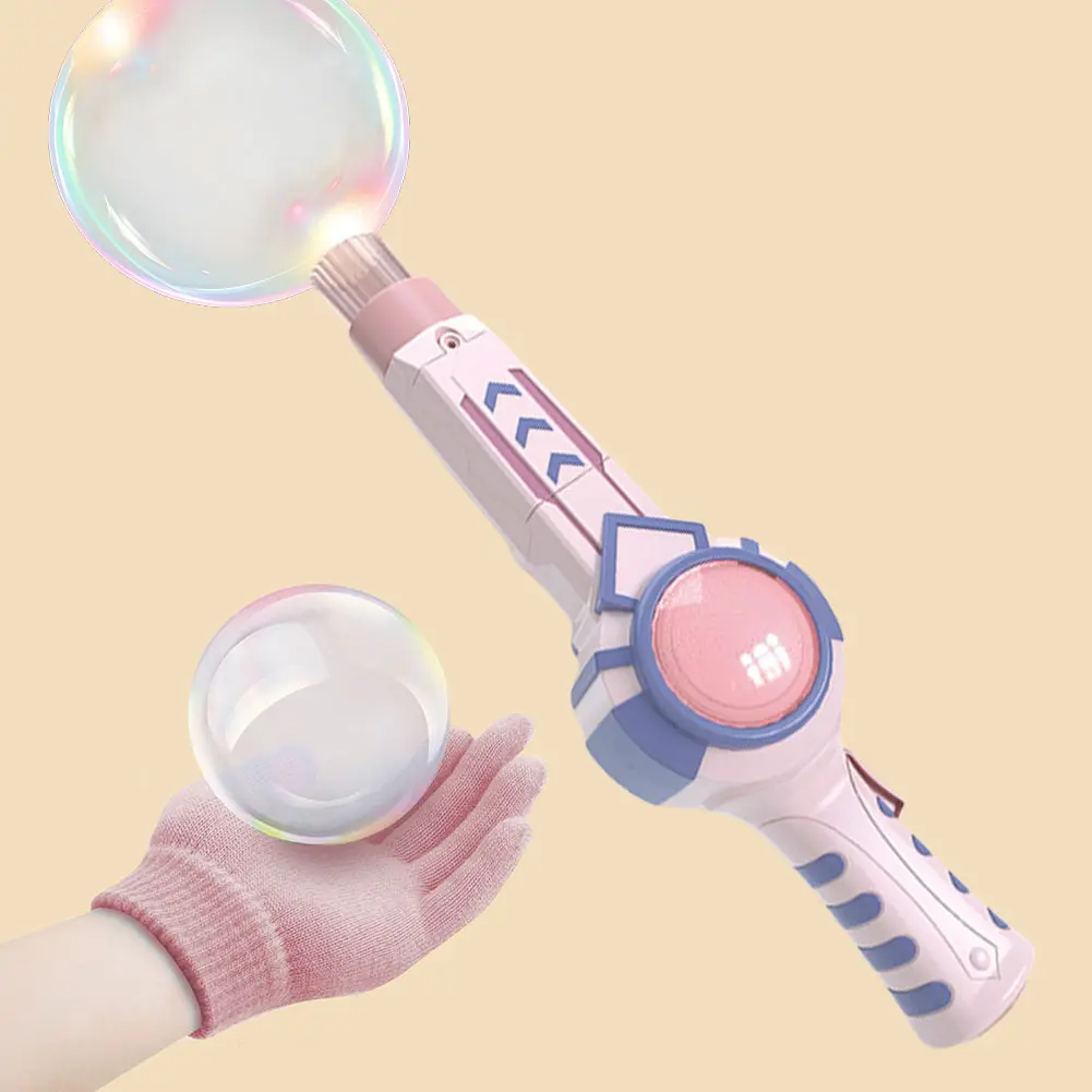 Smoke Bubble Machine Portable Elastic Bubble Fog Wand with Magic Smoke Effect Children Outdoor Bubble Toys Soap Bubbles Blower