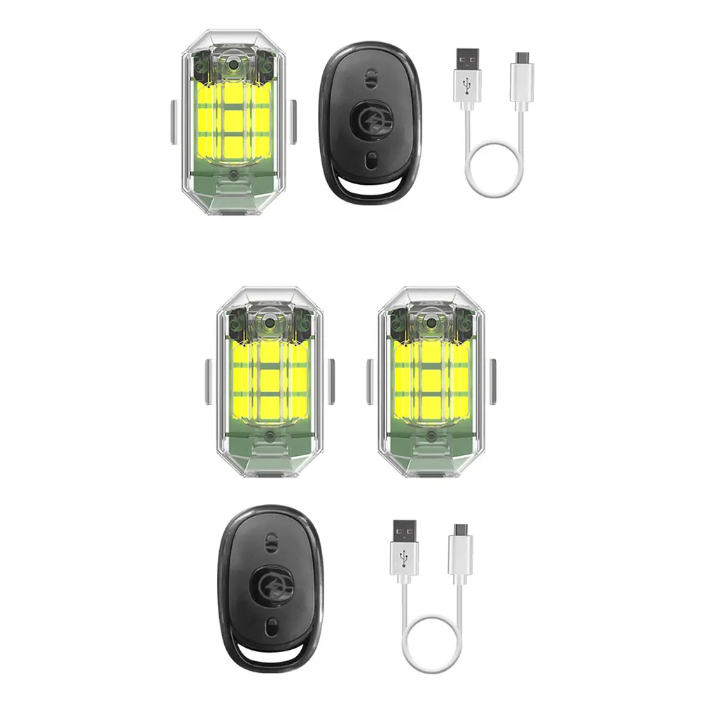 New Car LED Strobe Light & Wireless Remote Control Waterproof LED Strobe Light for Motorcycle Bike Anti-collision Warning Lamp