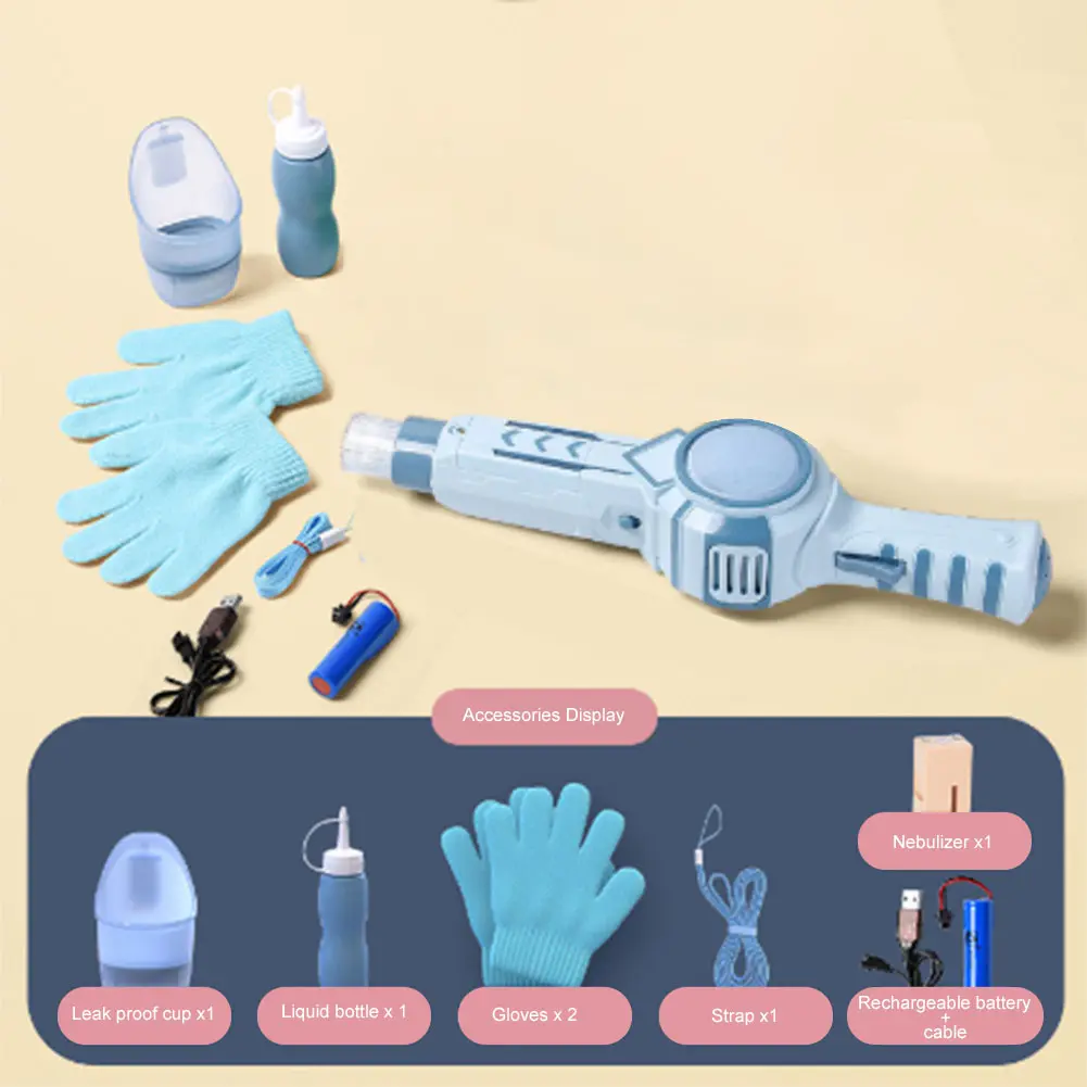 Smoke Bubble Machine Portable Elastic Bubble Fog Wand with Magic Smoke Effect Children Outdoor Bubble Toys Soap Bubbles Blower