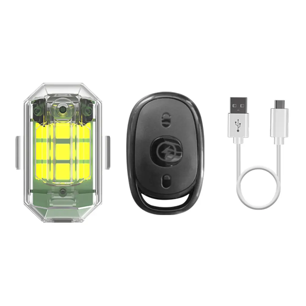 New Car LED Strobe Light & Wireless Remote Control Waterproof LED Strobe Light for Motorcycle Bike Anti-collision Warning Lamp