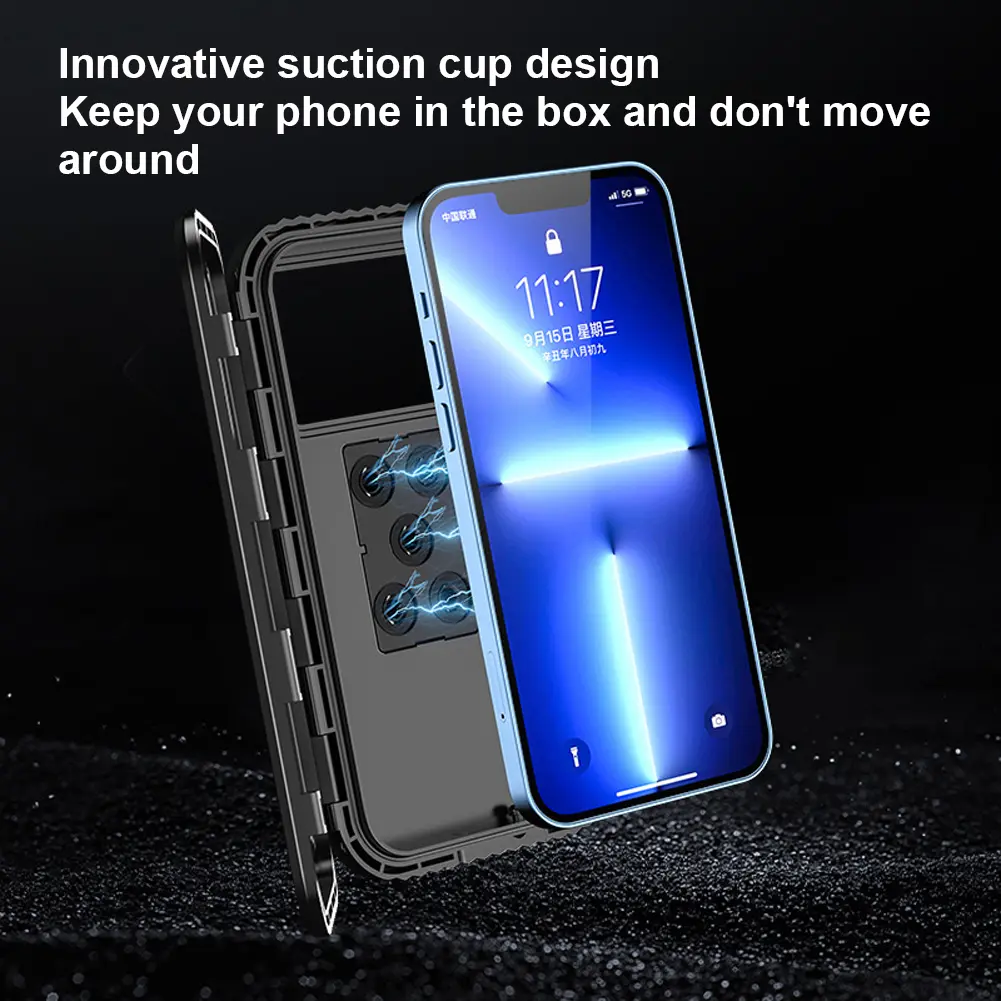 Waterproof Rear View Mirror Phone Support 360 Degree Rotation Cellphone Mount Flexible Bicycle Phone Bracket for 4-7 Inch Phone