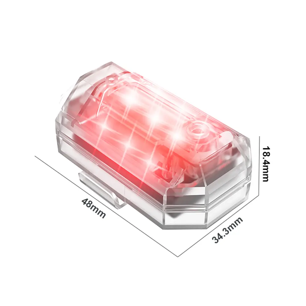 New Car LED Strobe Light & Wireless Remote Control Waterproof LED Strobe Light for Motorcycle Bike Anti-collision Warning Lamp