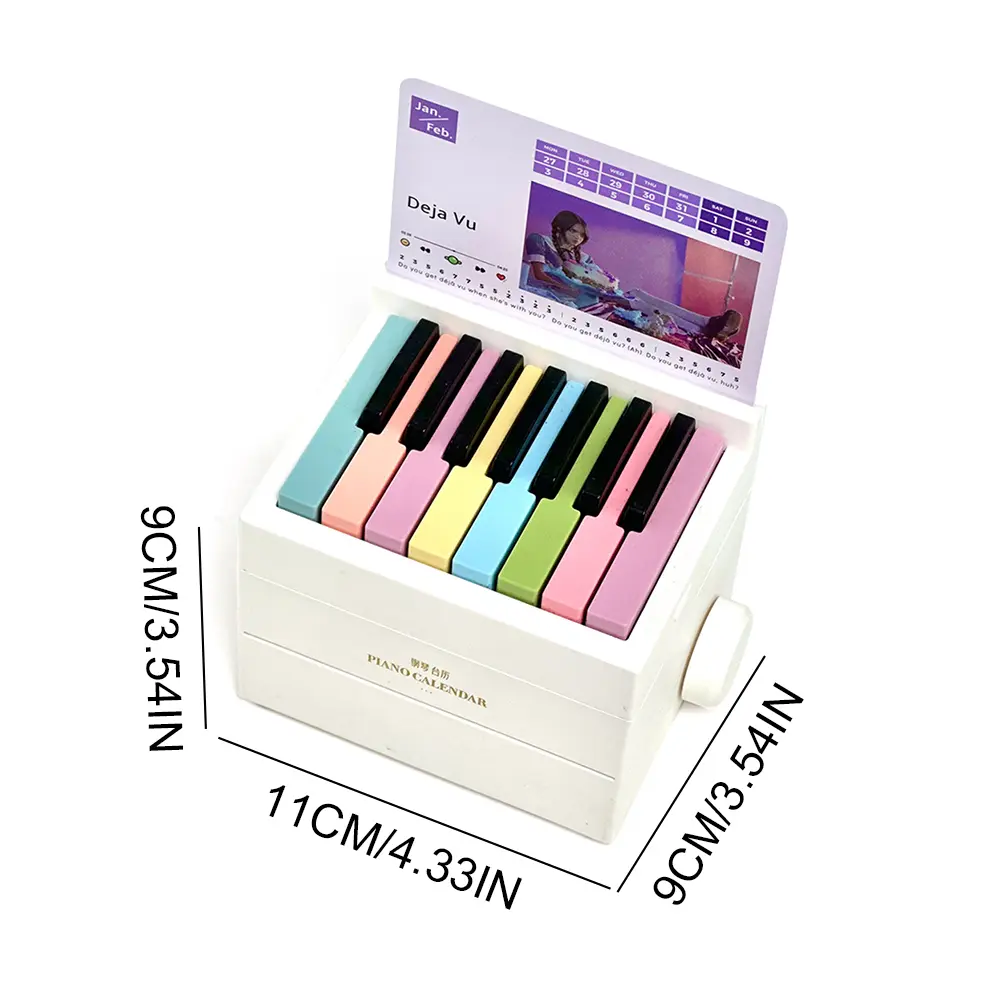 Olivia Piano Calendar 2025 Playable Music Sheets Toy 15 Keys Piano Calendar with 27 Music Calendar Cards 26 Songs Gift for Fans