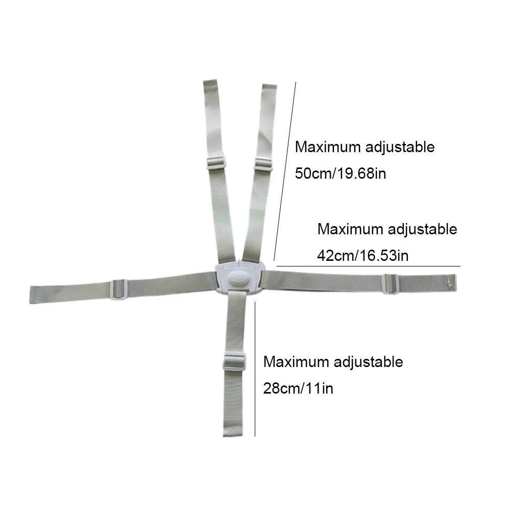 Children's Dining Chair Safety Belt 5 Point Baby Safety Strap Belt Adjustable Baby Seat Security Belt Kid's Chair Accessories