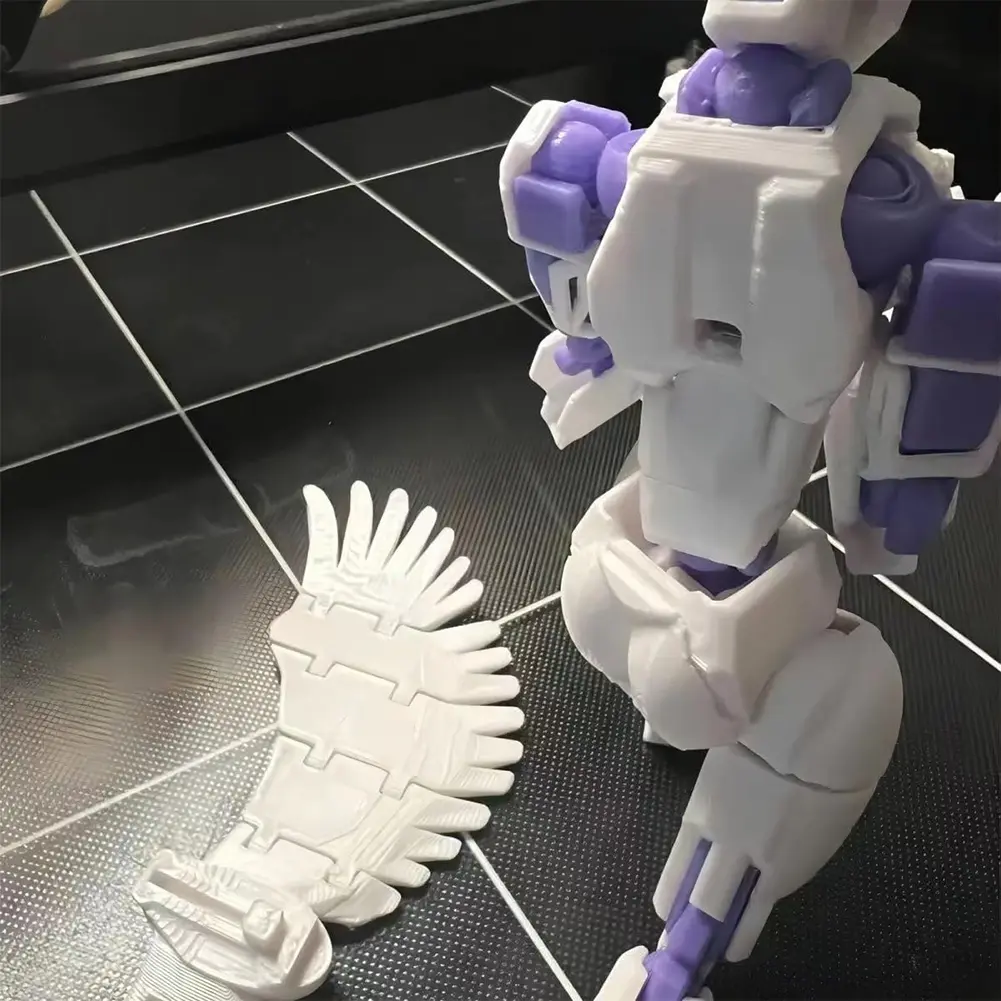 13cm 3D Printing Multi-Jointed Movable Robot Mannequin  with Wings Movable Robot Dummy  Creative Gifts for Children